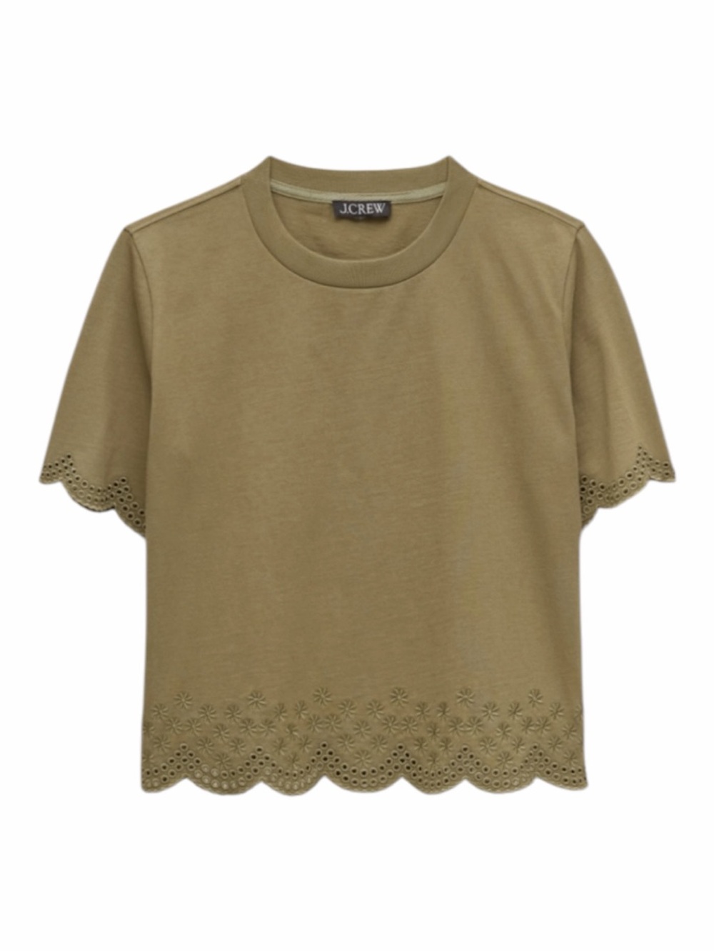 • J. Crew • Premium-weight relaxed scalloped T-shirt